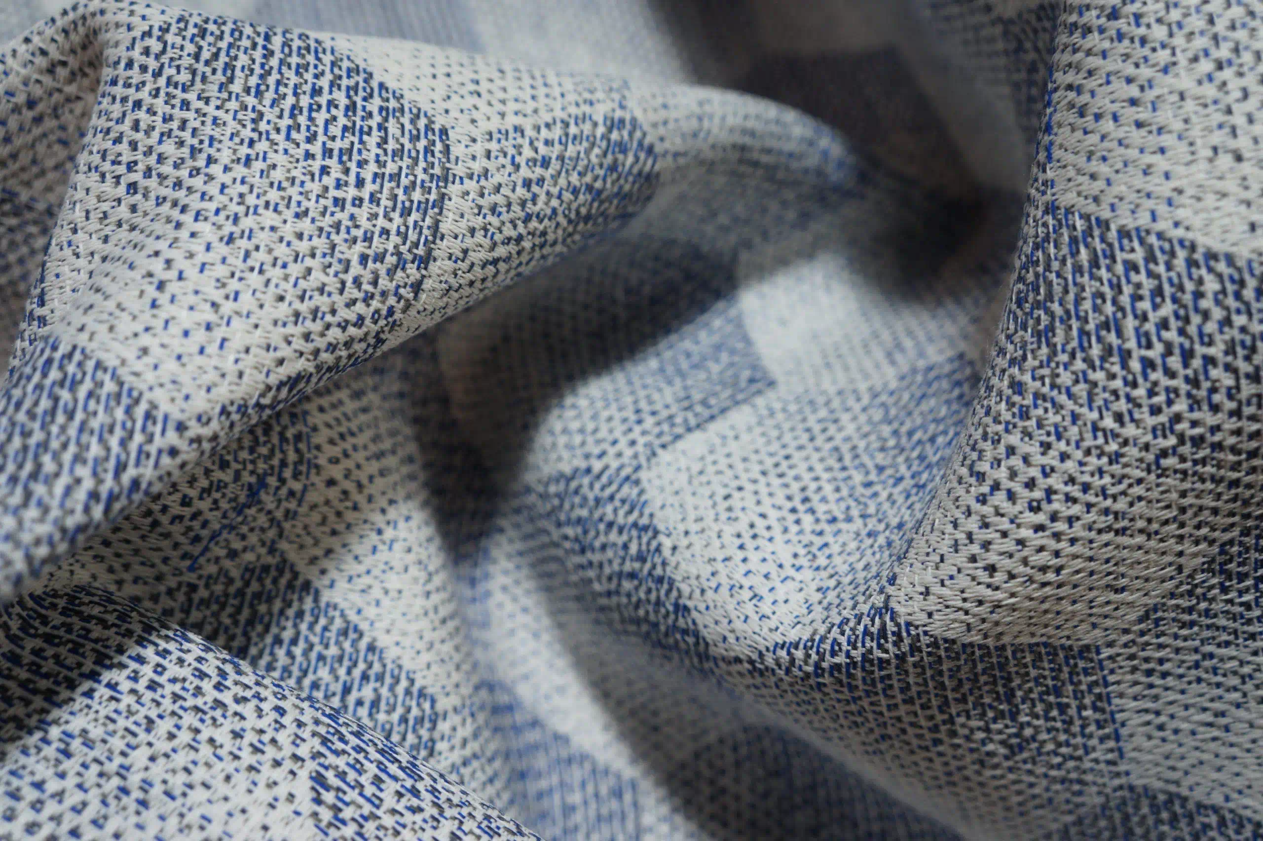 Muestra adicional del tejido de la coleccion Ozeanout, textil outdoor geometrico